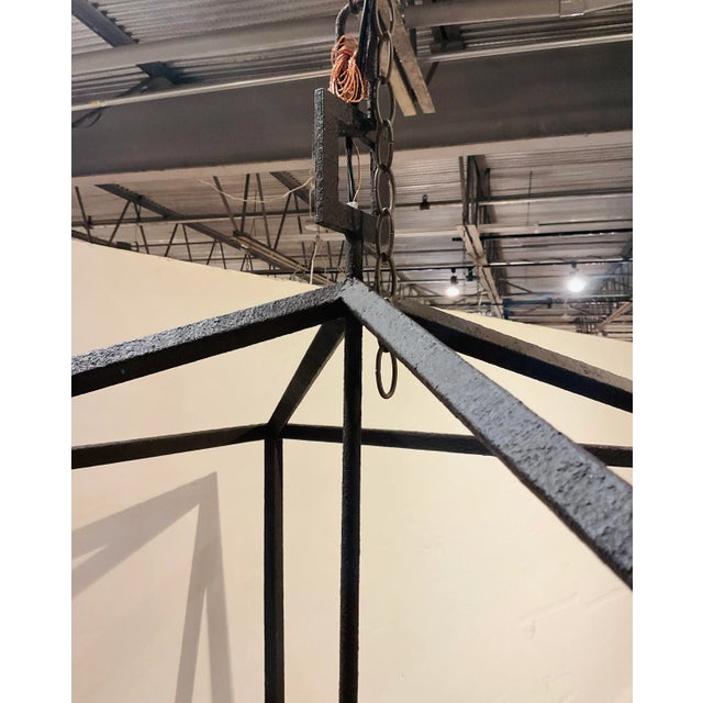 Currey & Company Currey & Co. Modern Black Textured Metal Large Denison Lantern For Sale - Image 4 of 5