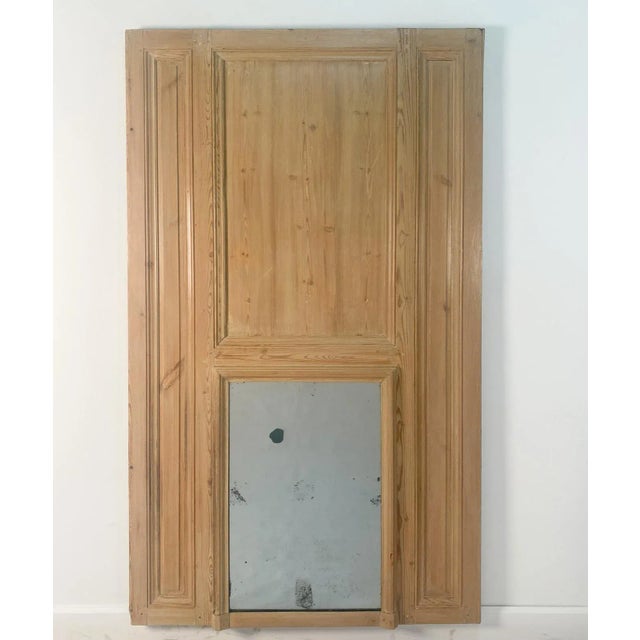 18th Century Circa 1790 Pine Northern European Trumeau Mirror For Sale - Image 5 of 5