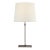Visual Comfort Signature Dauphine Table Lamp in Aged Iron with Linen Shade For Sale