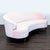This Safavieh 3-seat sofa features a unique curved design and soft pink velvet upholstery, adding a modern and elegant...