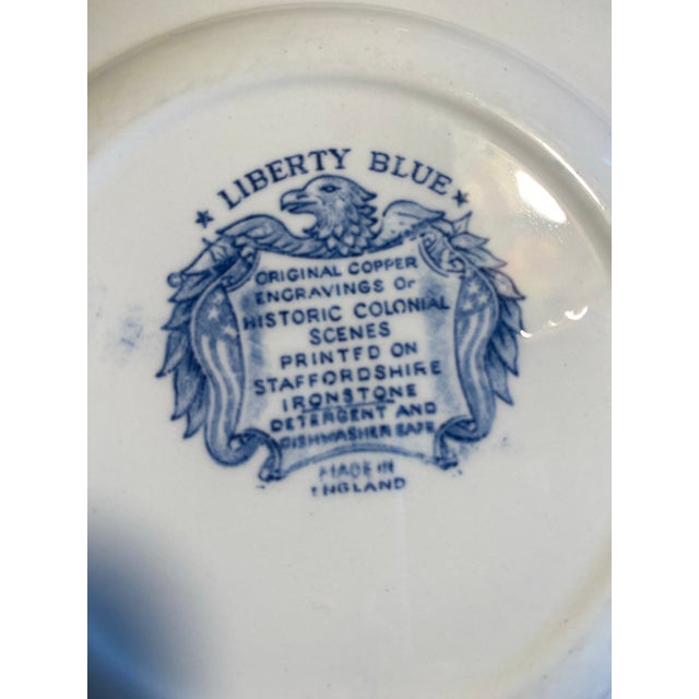 1980s 1980s Liberty Blue 7” Salad Plates Staffordshire - 2pc For Sale - Image 5 of 11