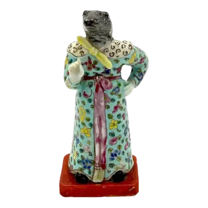 19th Century Chinese Famille Rose Zodiac Figure 'Snake'