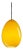 Mid-Century Bright Yellow Oval Pendant attributed to Luxus Sweden, 1960s For Sale