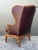 Burgundy Vintage Tufted Leather Wingback Chair For Sale - Image 8 of 12