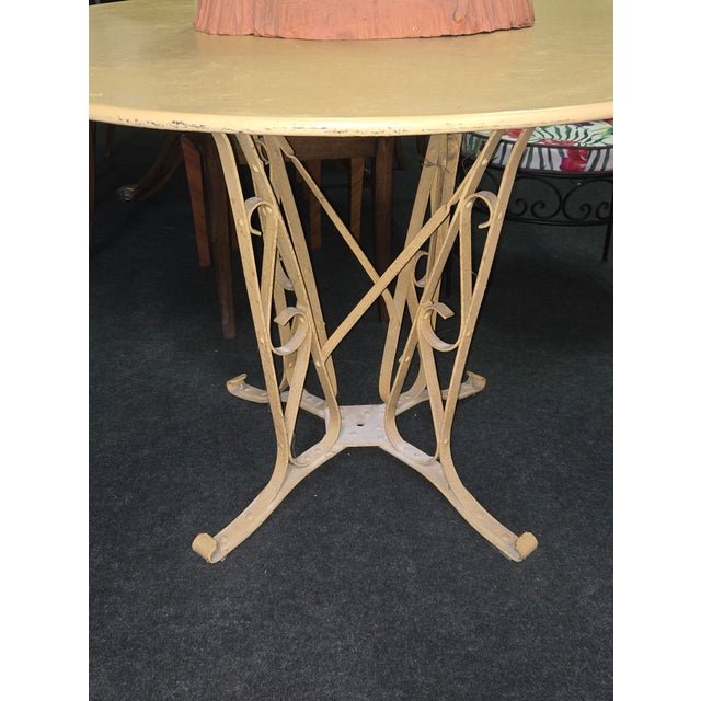 Round Garden Table in Wrought Iron, 1890s For Sale - Image 3 of 5