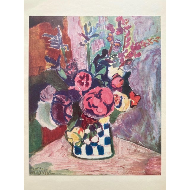 This rare vintage 1948 Fauvism limited edition French fine art lithograph print " Vase De Fleurs " 1907, is an incredibly...