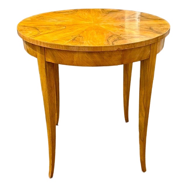 19th C. German Biedermeier Walnut Table For Sale