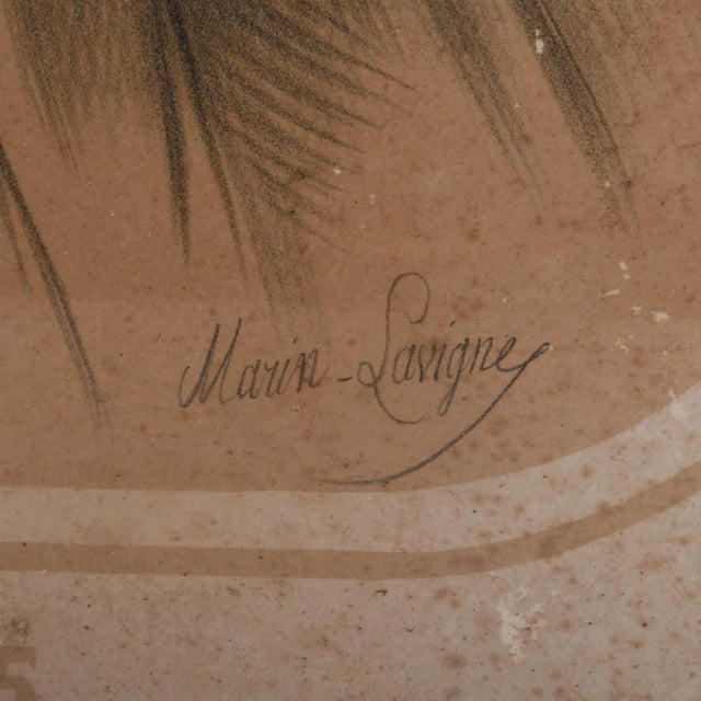 Mid 19th Century Framed Signed Louis Stanislas Marin-Levigne Lithograph and Print No. 5 For Sale - Image 5 of 9