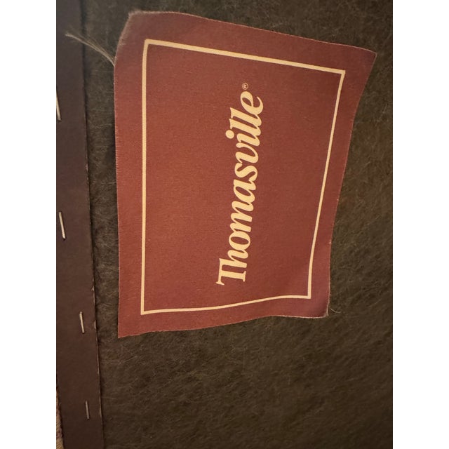 Beige Late 20th Century Thomasville Hollywood Regency Scroll Arm Mahogany Bench For Sale - Image 8 of 8