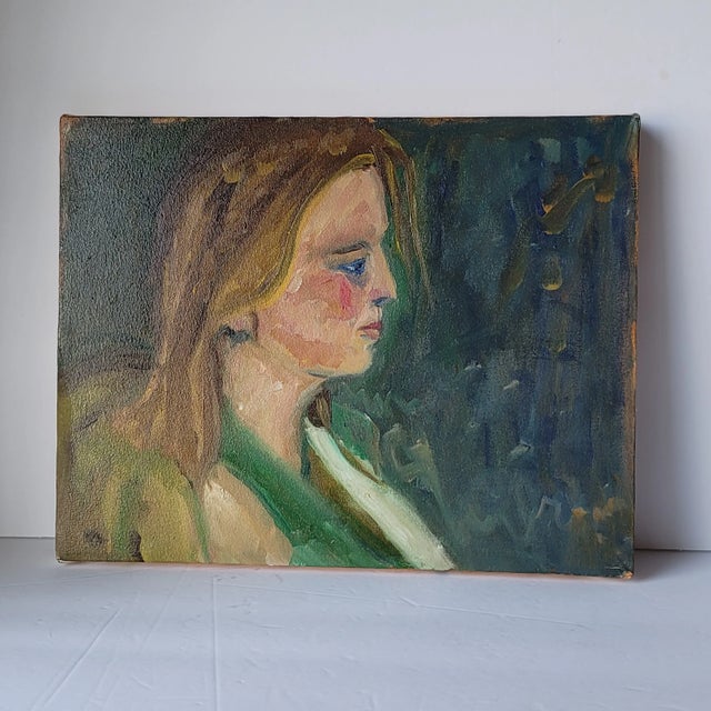 2000s Expressionist Portrait Oil Painting of a "Woman With Blonde Hair" by Rosemary Rabut For Sale In Philadelphia - Image 6 of 6