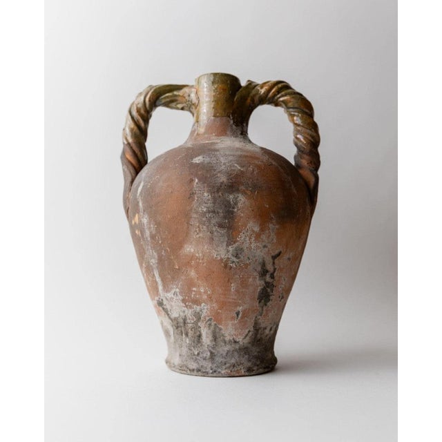 Antique Italian Terracotta Amphora with Twisted Handles, 18th Century For Sale - Image 11 of 11