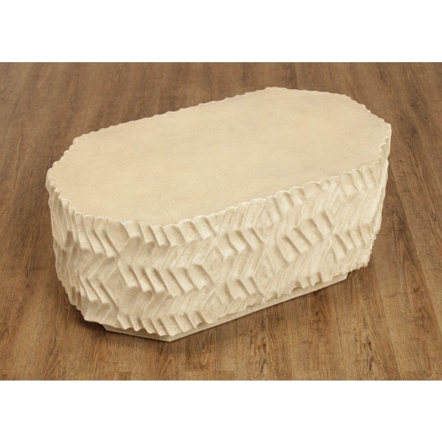 Postmodern Postmodern Style Sculptural Plaster Coffee Table For Sale - Image 3 of 13