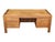 Mid-Century Modern Teak Executive Desk – Danish Style Double Pedestal Desk With Brass Pulls For Sale - Image 4 of 17