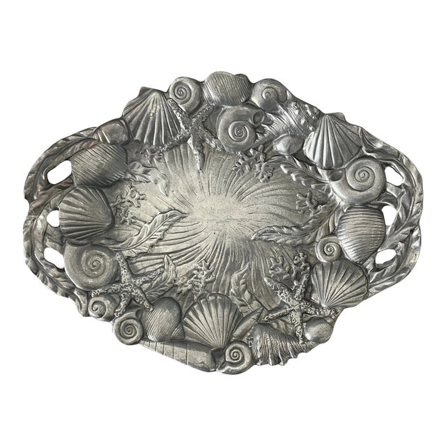 1980s Fitz and Floyd Seaside Serving Platter For Sale