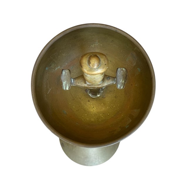 Metal Art Deco Italian Bronze Sword Ashtray Stand For Sale - Image 7 of 10