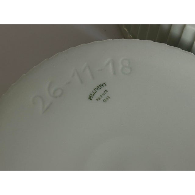 1990s Set of 3 French Pillivuyt Deep Pleated Porcelain Soufflé Dishes For Sale - Image 11 of 12