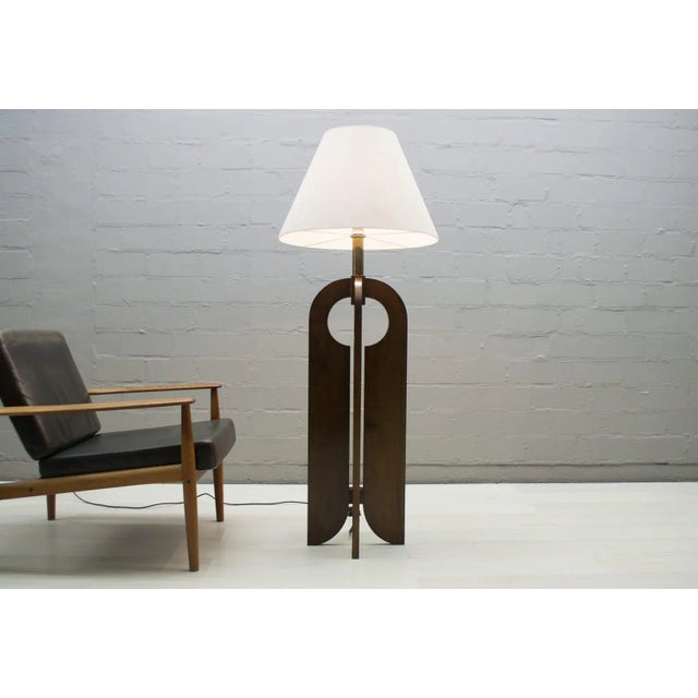 Large Wooden Floor Lamp, 1960s For Sale - Image 6 of 13