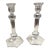 1990s Pair of Crystal Candleholders, Val St Lambert "Gardenia" Pattern, Belgium For Sale