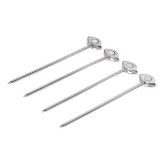 Evil Eye 4-Piece Set Cocktail Picks, Nickel For Sale