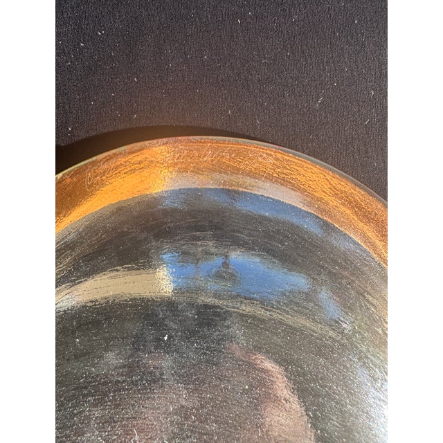 1980s Vintage Annieglass Roman Antique Bowls – 24k Gold Rim – Signed 1980s – 8.5” (Set of 4) For Sale - Image 5 of 7