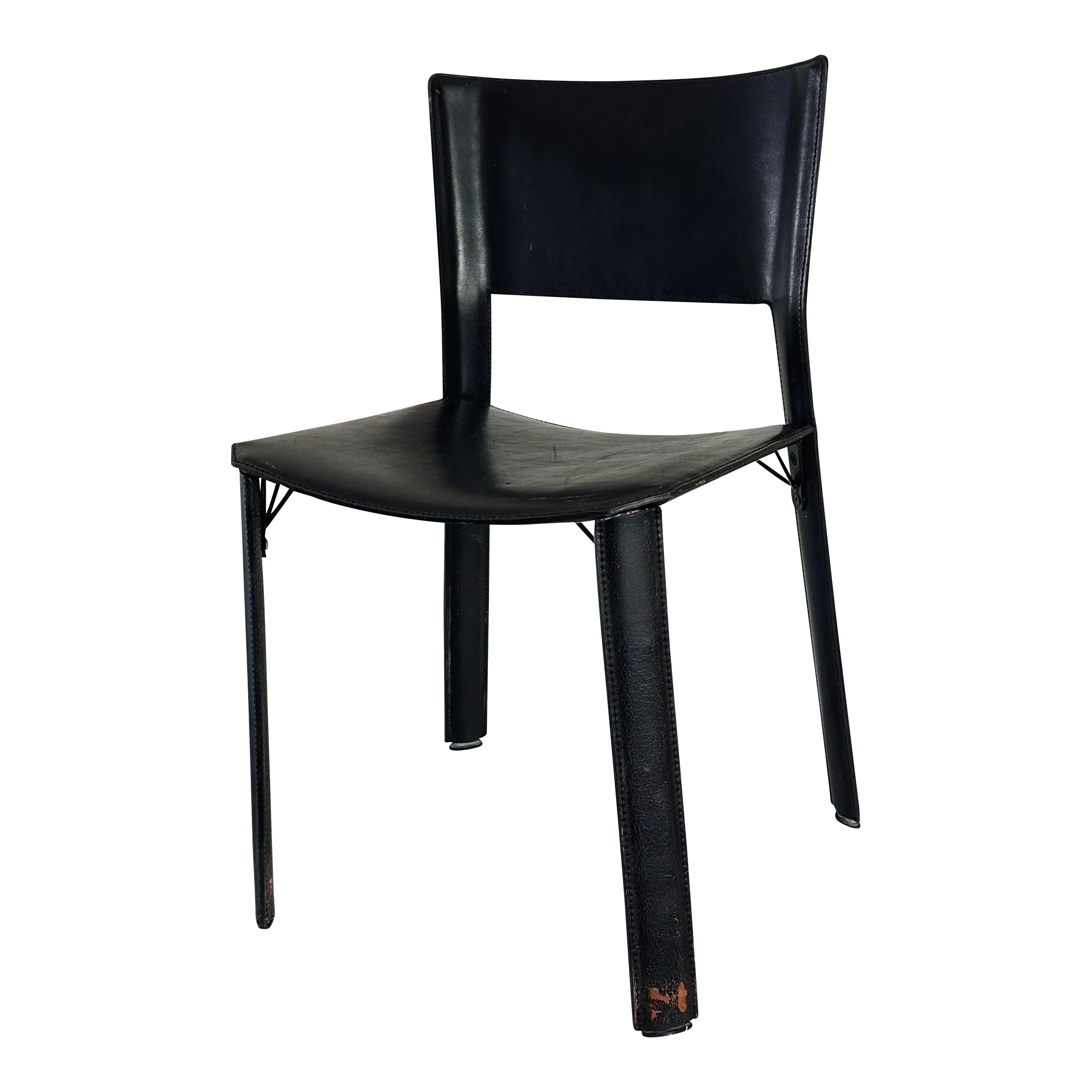 K☆1094 Fasem レザーダイニングチェア S91 ブラック vintage-s91-dining-chair-by-
