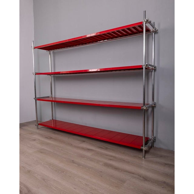 Vintage Industrial Chromed Metal Shelf, 1970s For Sale - Image 12 of 12