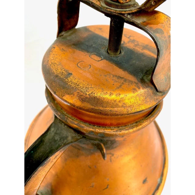 Vintage Late 20th Century Steel With Brass Finish CC & Ba Milk Jug Table Lamp Chairish