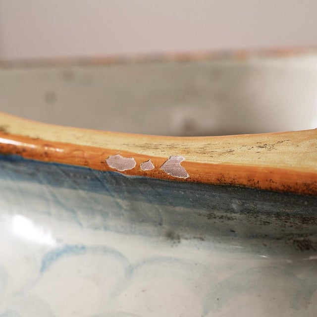 Hand-Painted Terracotta Vase For Sale - Image 4 of 7