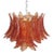Italian Murano Six-Tier Amber Felci Glass Chandelier – 36 Glasses For Sale