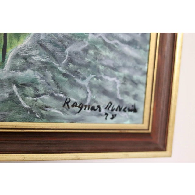 Ragnar Alnevik, Morning Mist Over the Forest Lake, 1978, Oil on Canvas, Framed For Sale - Image 7 of 11