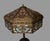 Victorian Early 20th Century Victorian Table Lamp With Multiple Molded Colored Slag Glass Lamp Shade Panels 27" For Sale - Image 3 of 12