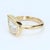 Modern 14k Yellow Gold and Tilted Lab Grown Pear-Shape Diamond Ring, Size 5 For Sale - Image 3 of 4