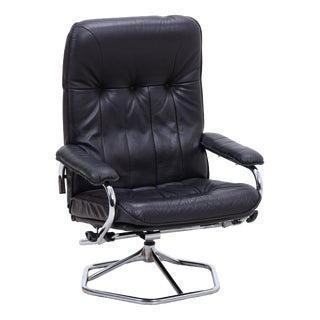Set of Mid-Century Leather Lounge Chair and Ottoman from Unico For Sale