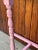 1940s Vintage Pink Petite Half Moon Table Professionally Refinished For Sale - Image 6 of 12