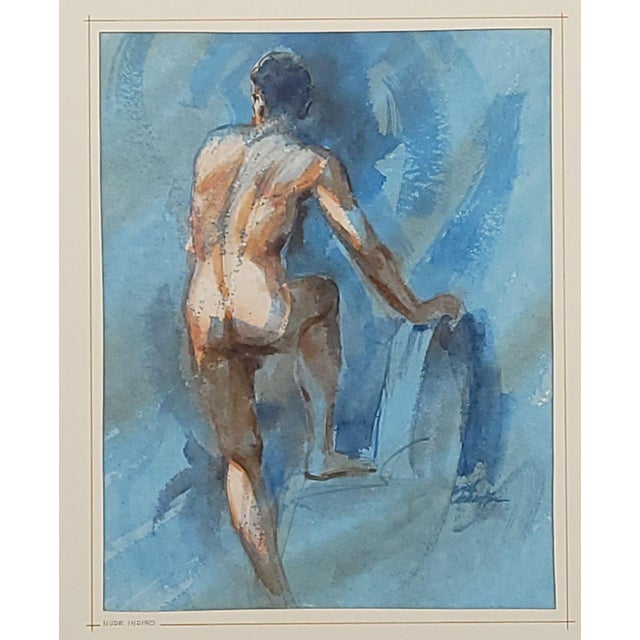 A painting of a standing figure, circa 1970.