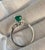 3.5 Carat Pear Cut Emerald and Diamond Ring 14 Karat White Gold For Sale - Image 12 of 18