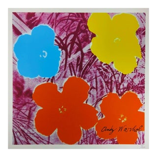 1980s After Andy Warhol "Flowers" Limited Edition Lithograph by Cmoa. For Sale