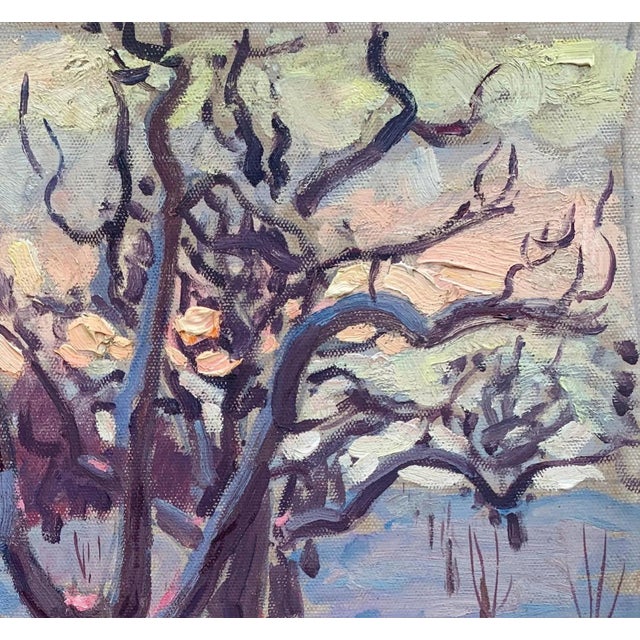 Realism Winter Rural Landscape Painting, Impressionism Art, Ukrainian Artist (1979) 58-62 For Sale - Image 3 of 6