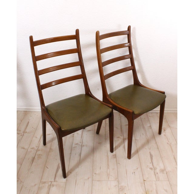 Mid-Century Modern Teak Dining Chairs by Kai Kristiansen for KS Møbler, Denmark, 1960s, Set of 2 For Sale - Image 3 of 12