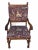 Burgundy Vintage 17th Century Style Unicorn Fantasy Arm Accent Chair For Sale - Image 8 of 10