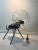 Fantastic utilitarian folk-art industrial steel sculpture displayed within an acrylic bubble. Constructed from steel-cut,...