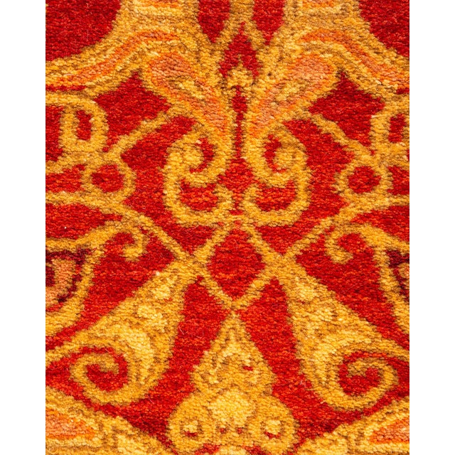 Traditional Mogul Hand-Knotted Runner Rug - Orange, 2' 7" x 10' 3" For Sale - Image 3 of 8
