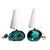 Blue Lamps with Murano Glass Blocks by Fontana Arte, 1960s, Set of 2 For Sale - Image 3 of 3