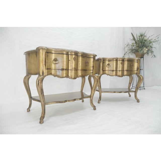 Marge Carson Pair of Fine Cabriole Leg Marble Top One Drawer End Tables Night Stands MINT For Sale - Image 4 of 18