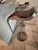 For sale is a set of three authentic, made in Italy LaPalma LEM barstools. Genuine Italian brown leather seats, brushed...