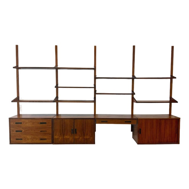 Regner Christensen Rosewood 4-Bay Modular Wall Unit System Danish Mid-Century Modern 1960s For Sale