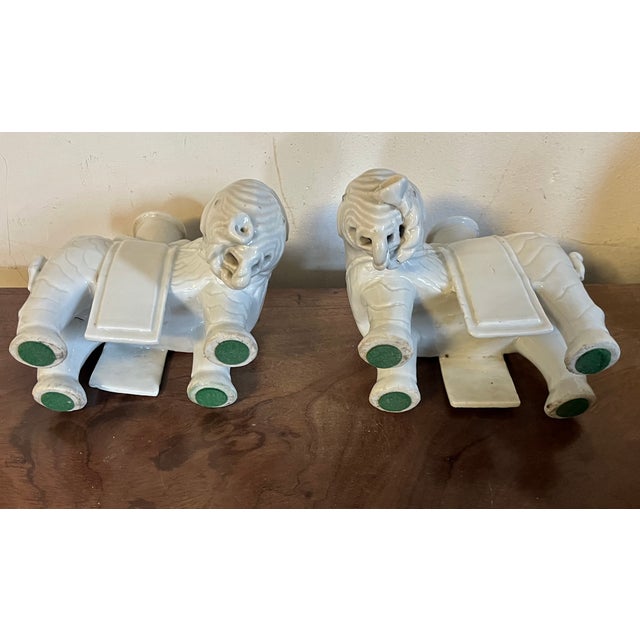 Antique 18th Century Chinese Blanc De Chine Porcelain Elephant Candlestick or Joss Stick Holders - A Pair For Sale - Image 15 of 16