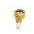 Metal 8.41 Carat Garnet Diamond Platinum-18k Yellow Gold Flower Motif Ring, Size 6.5 For Sale - Image 7 of 8