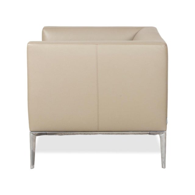 Jaan Lounge Chair in Cream Leather and Chrome from Walter Knoll / Wilhelm Knoll For Sale - Image 12 of 14