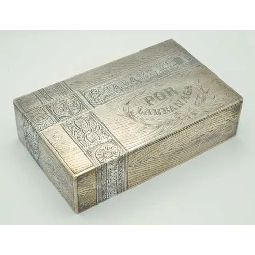 Silver Silver Tobacco Chest, 1890s For Sale - Image 8 of 8